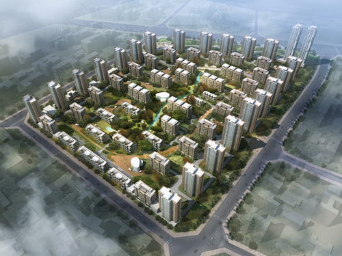 高层住宅区规划 公寓楼外观与鸟瞰图设计资源解析